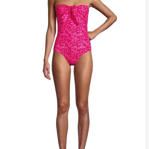 New Vineyard Vines Winter Garden Strapless One Piece Bathing Suit M - Picture 6 of 13